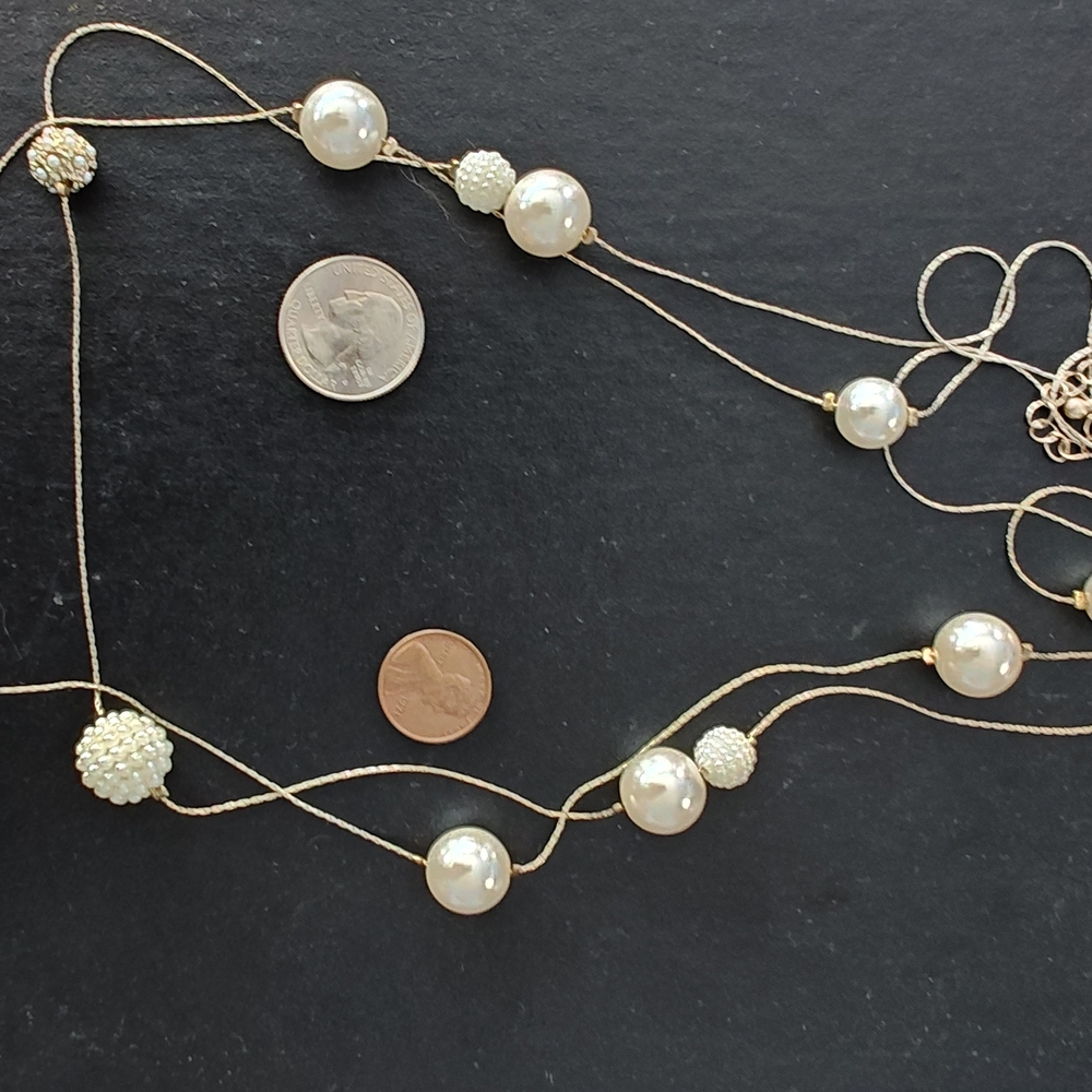 Gold-tone Faux-Pearl Necklace